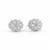 925 sterling silver Marquise Diamond Floral Stud Earrings