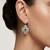 925 sterling silver Emerald & Diamond Floral Drop Earrings