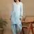 Women's lucknowi chikankari hand embroidered floral motifs modal kurta with dhoti pants