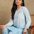 Women's lucknowi chikankari hand embroidered floral motifs modal kurta with dhoti pants