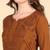 Women brown ethnic motifs embroidered chikankari liva rayon kurta palazzo set