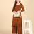 Women brown ethnic motifs embroidered chikankari liva rayon kurta palazzo set