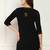 Women lucknowi chikankari floral motifs embroidered liva rayon black kurti