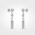 925 sterling silver Geometric Chain Dangle Statement Earrings