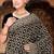 Black zari embroidered work georgette designer saree for women