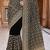Black zari embroidered work georgette designer saree for women