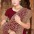 Maroon zari embroidered work georgette designer saree for women