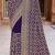 Purple zari embroidered work georgette designer saree for women