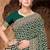 Green zari embroidered work georgette designer saree for women