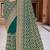 Green zari embroidered work georgette designer saree for women