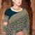 Teal blue zari embroidered work georgette designer saree for women