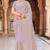 Lavender zari embroidered work georgette designer saree for women