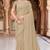 Beige zari embroidered work georgette designer saree for women