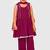 Purple lace rayon flared kurta pant with chiffon dupatta set