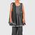 Grey lace rayon flared kurta pant with chiffon dupatta set