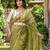 Mehndi Green Color embroidery sequence work  Silk Blend Saree