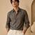 Sage green stripes printed cotton shirt