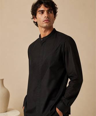 Black malai cotton shirt 2