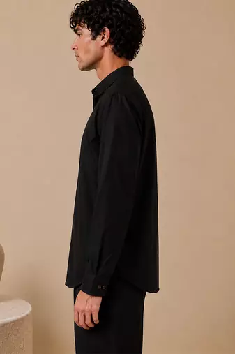 Black malai cotton shirt