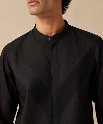 Black malai cotton shirt 4