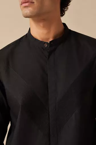 Black malai cotton shirt