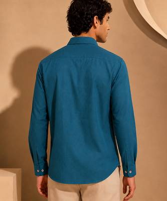Blue grey malai cotton shirt 3