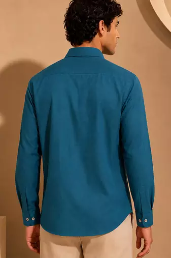 Blue grey malai cotton shirt