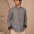Grey blue malai cotton short kurta