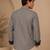 Grey blue malai cotton short kurta
