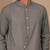 Grey blue malai cotton short kurta