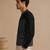 Black grey malai cotton bomber jacket