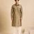 Rust gold bemberg silk kurta set