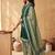 Green printed cotton blend stitched floral print salwar kurta dupatta for women