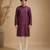 Purple embroidered chanderi kurta set
