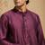 Purple embroidered chanderi kurta set