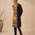 Black printed bemberg silk kurta set