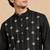 Black embroidered bemberg silk kurta set