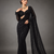 Black Color Sequins And Embroidery work Georgette Saree