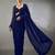 Neavy Blue Color Sequins And Embroidery work Georgette Saree