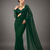 Green Color Sequins And Embroidery work Georgette Saree