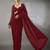 Maroon Color Sequins And Embroidery work Georgette Saree