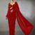Red Color Sequins And Embroidery work Georgette Saree