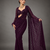 Wine Color Sequins And Embroidery work Georgette Saree