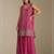 Rose pink georgette semi stitched wedding suits