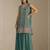 Sky blue georgette semi stitched wedding suits