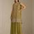 Lemon green georgette semi stitched wedding suits