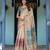 Teal colour ready to wear saree with unstitched blouse