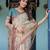 Teal colour ready to wear saree with unstitched blouse