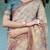 Teal colour ready to wear saree with unstitched blouse