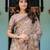 Mauve colour ready to wear saree with unstitched blouse
